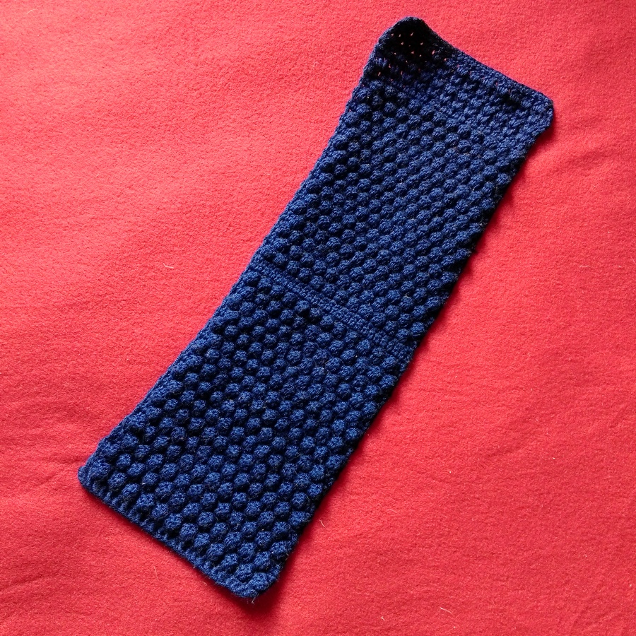 Crochet Kindle case before sewing