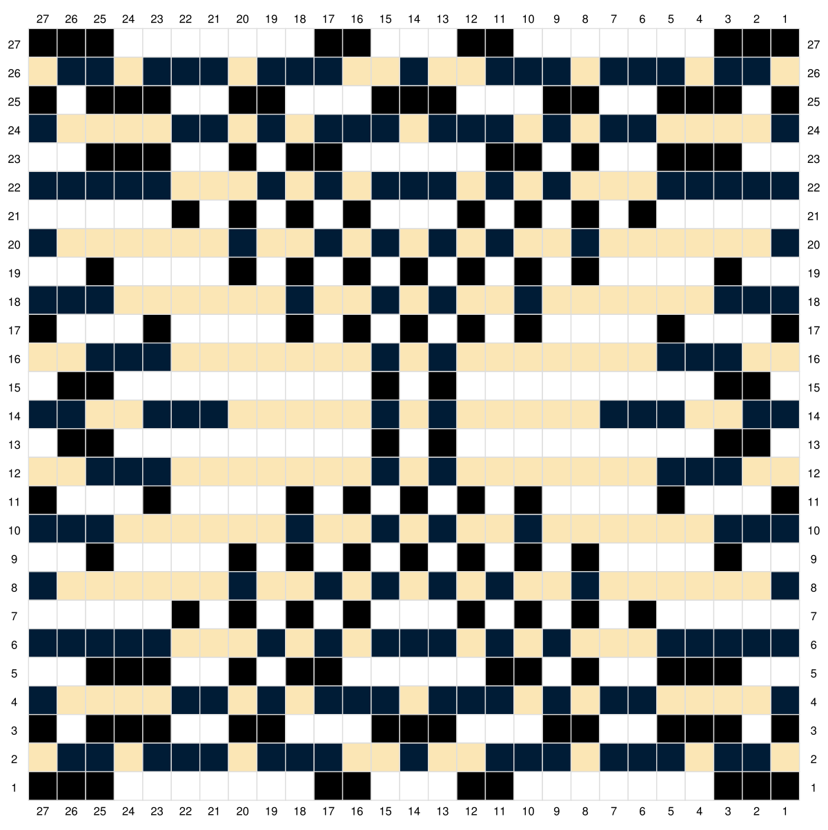 Chart pattern double knitting