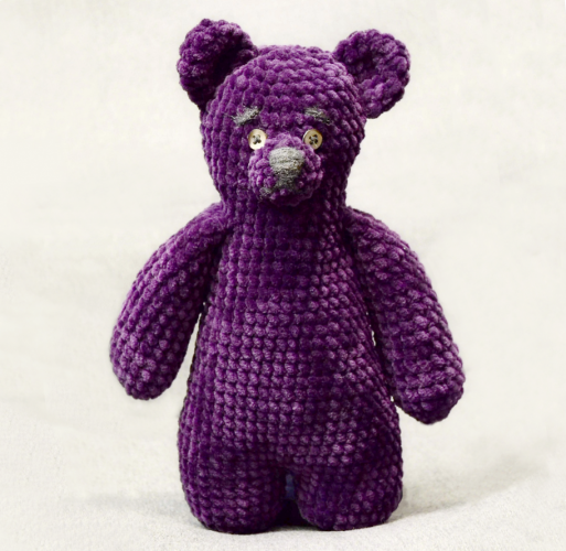 Big teddy chenille velvet yarn amigurumi free crochet pattern 3