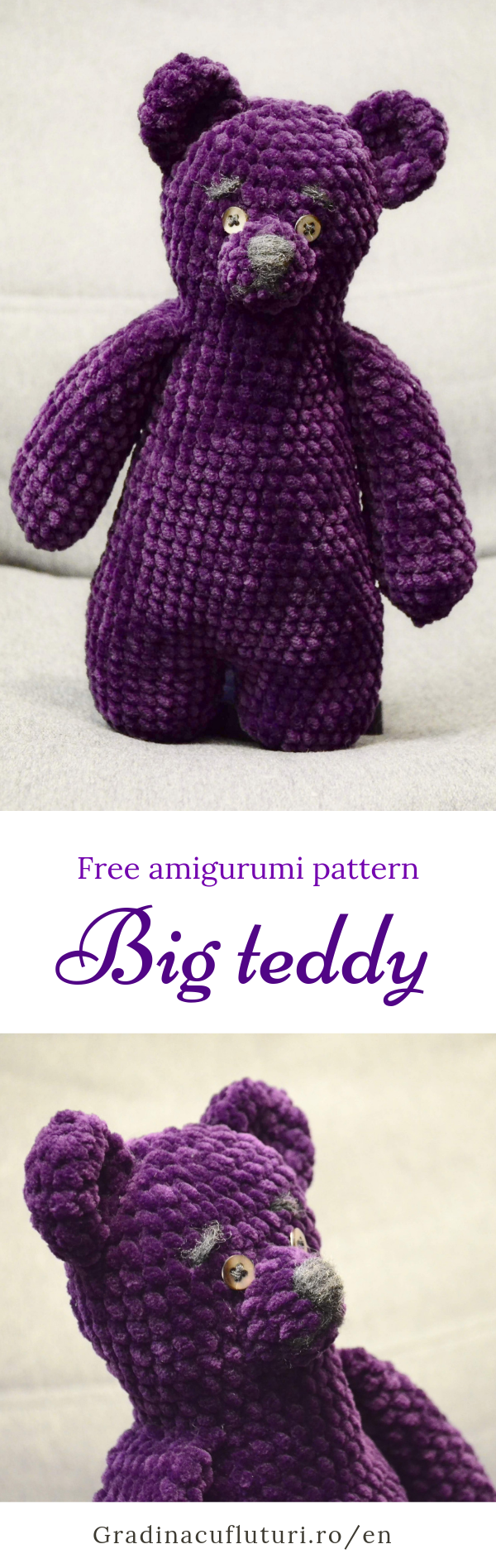 pinterest big teddy amigurumi free pattern