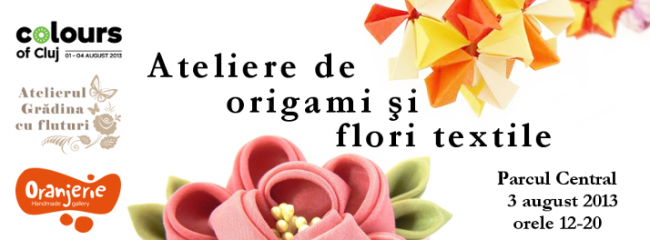 Atelier de origami şi flori textile la Colours of Cluj