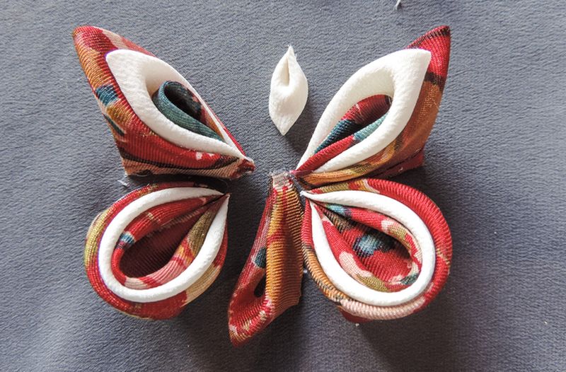 Tutorial fluture din materiale textile - mătase, organza, bumbac, satin - fluturi handmade