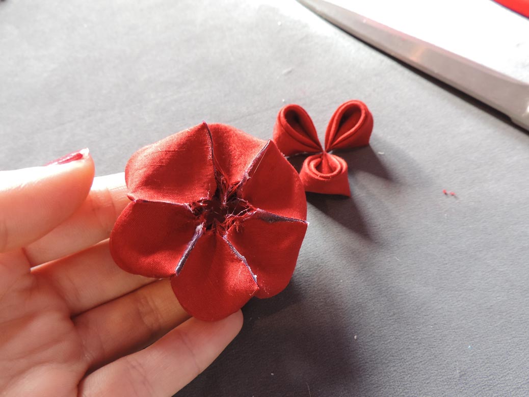 Peony flower tutorial - the base is finished