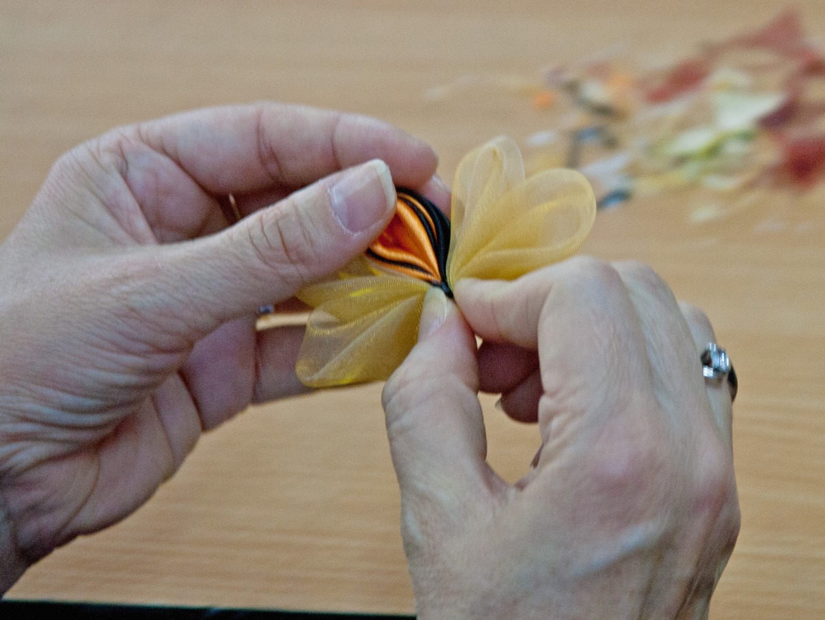 Tutorial satin organza butterfly - workshop still