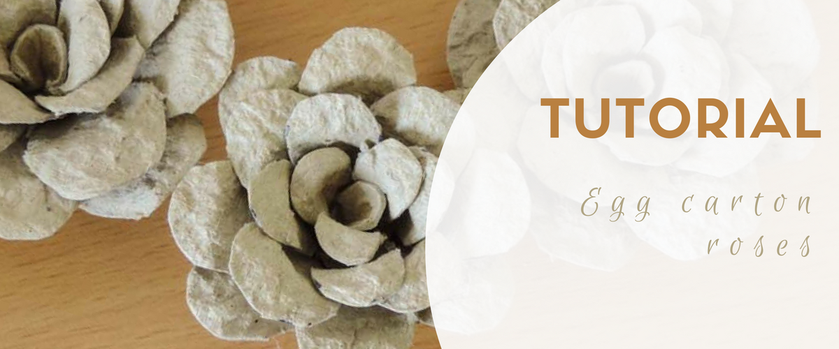 Tutorial egg carton roses