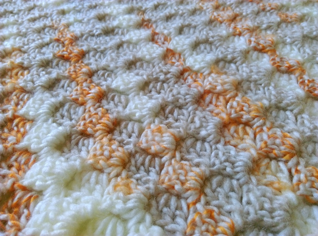 C2c corner-to-corner crochet baby blanket 3