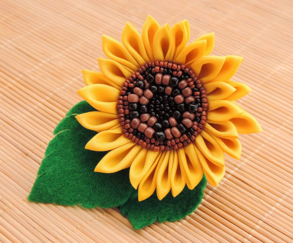 Beaded sunflower - third iteration